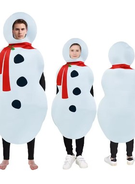 圣诞节主题服装雪人cos服节日演出搞怪派对道具演出扮演服