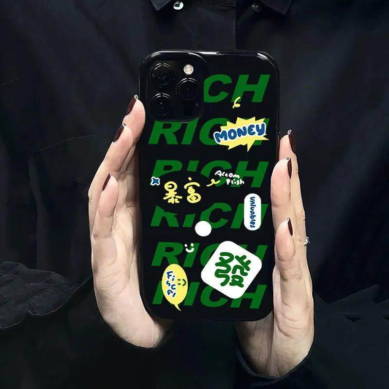 个性发财英文rich适用vivo iqooneo5手机壳neo3保护套iqoo7软iqoo8/9