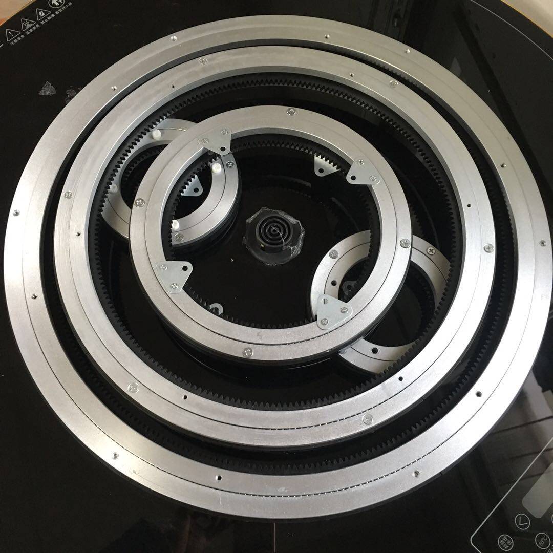 双向电动展示承重架铝转盘齿轮广告旋转台配件暖菜炉餐桌大转盘
