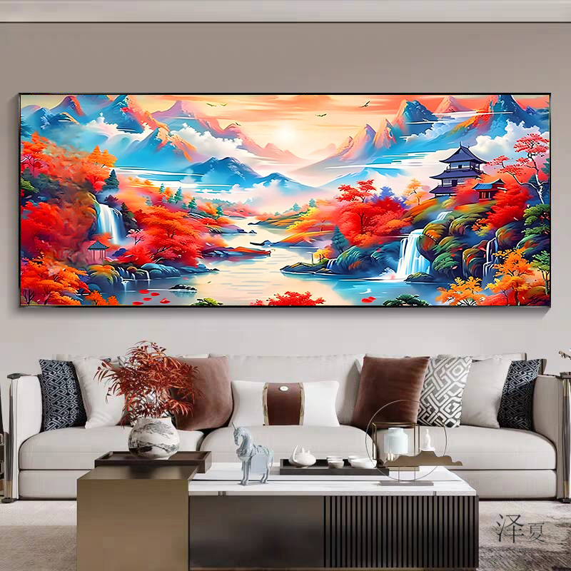 鸿运当头钻石绣贴钻十字绣