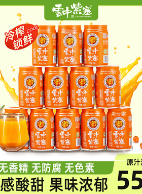 云中紫塞沙棘汁280ml*12罐装55%果汁浓度山西大同特产生榨果饮料