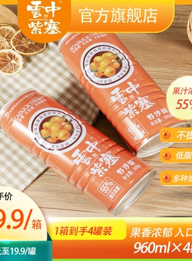 云中紫塞960ml大桶罐装野生沙棘汁生沙棘山西大同网红VC果汁饮料