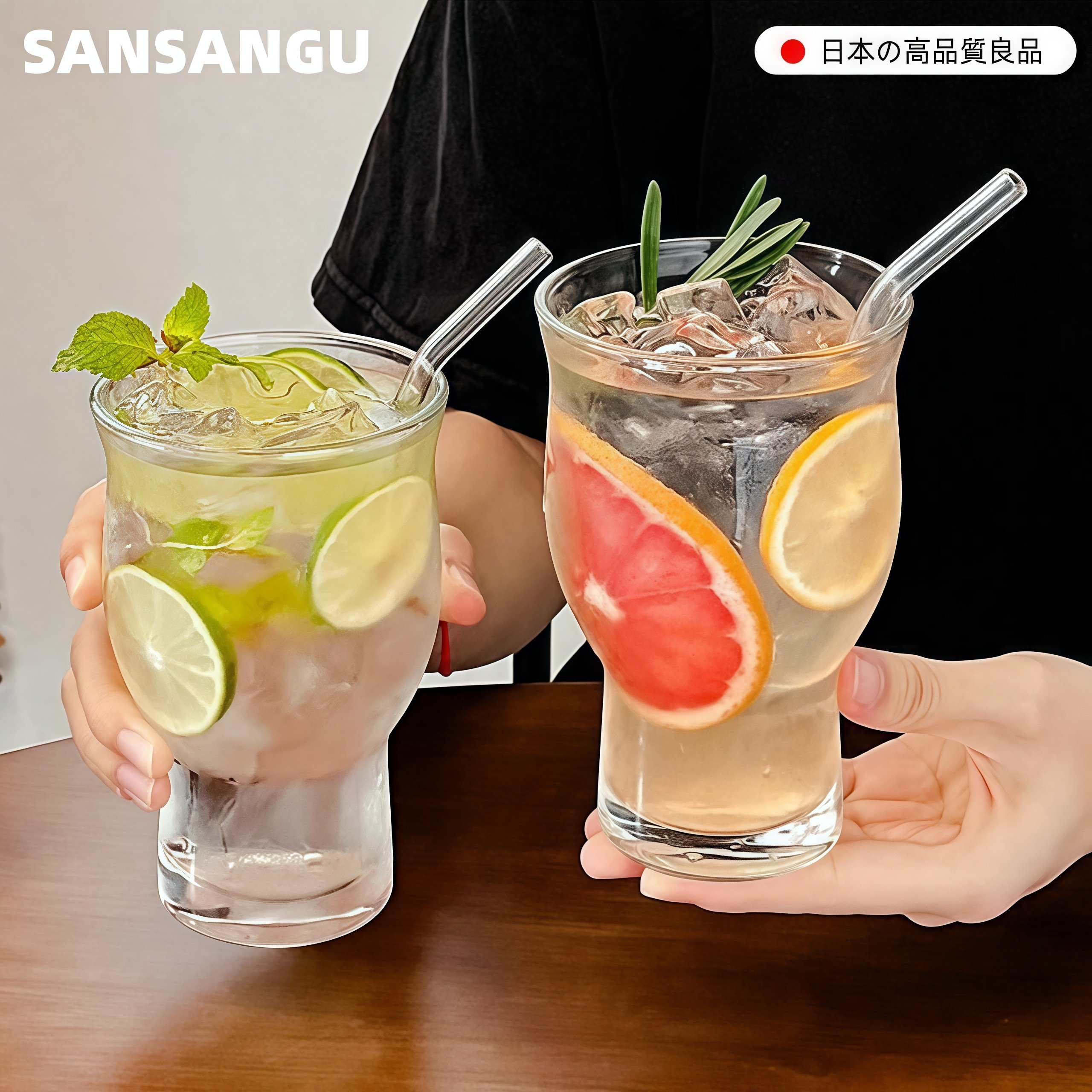 拿铁咖啡杯大容量果汁杯苏打气泡水杯饮料杯反口覆古玻璃杯冰美式,餐饮具,玻璃杯,淘宝优惠券,粉丝福利购,淘宝优惠卷