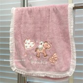 韩国可爱小马刺绣柔软浴巾家用宿舍洗澡吸水速干不 官方旗舰店