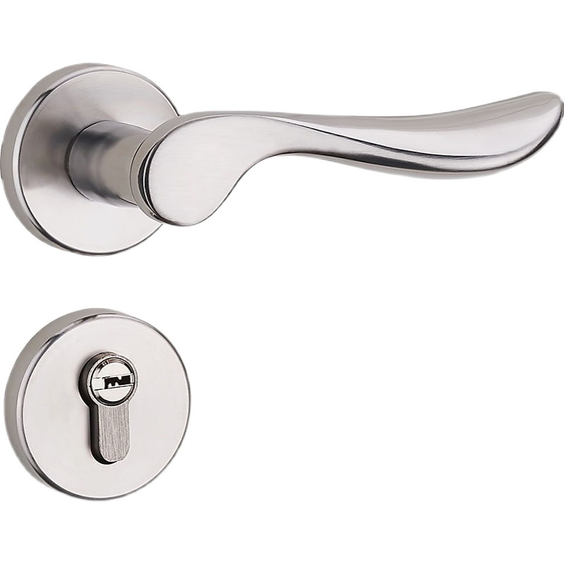 不锈钢门b锁室内卧室房门锁三件套装卫生间门把手简约分体实木门