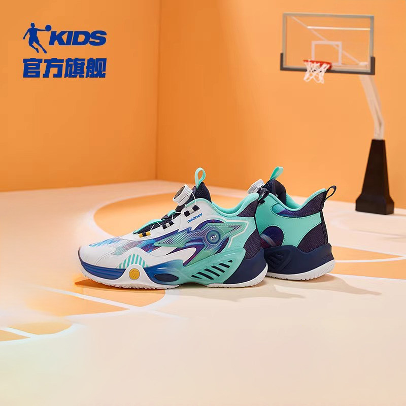 乔丹童鞋儿童篮球鞋旋钮扣运动鞋