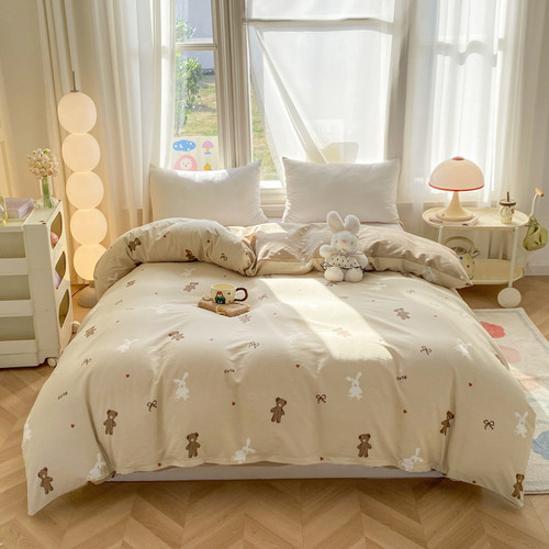 四季纯棉儿童全棉被套机洗150x200cm舒适透气款数码印花清新通用