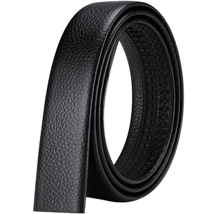 保罗正品不带头皮带男士腰带纯牛皮自动扣皮带无牙带身无头裤带男