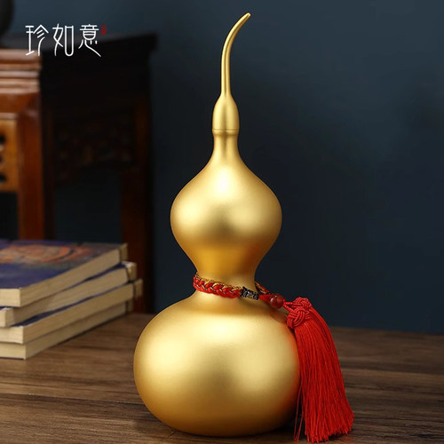 铜葫芦全铜摆件八卦挂件黄铜开口开盖空心客厅卧室胡葫卢工艺品