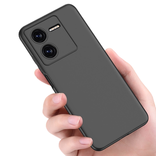 适用iqooZ8手机壳iqooZ8X保护套iqoo z8 z8x硅胶全包防摔超薄磨砂黑色简约肤感男女士款手机套软后外壳