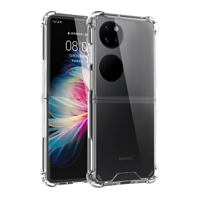 适用华为Pocket2手机壳华为PocketS保护套华为P50pocket折叠屏pocket2优享版气囊防摔全包透明手机保护套外壳
