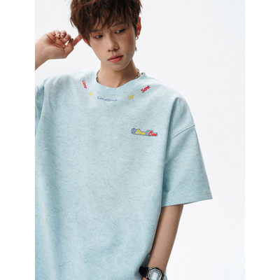 No Need Indeed三川一禾pd大人404MOB吕小虎250克重磅冰丝短袖T恤