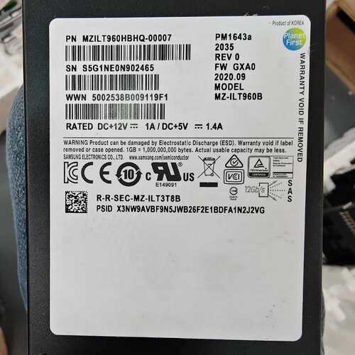 请议价-PM1643a 960G SAS SSD