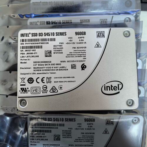 请议价-全新0通电 Intel/英特尔 S4510 960GB 2.
