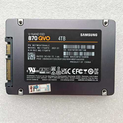 请议价-870 QVO 4TB 2.5寸 SATA3 固态硬盘