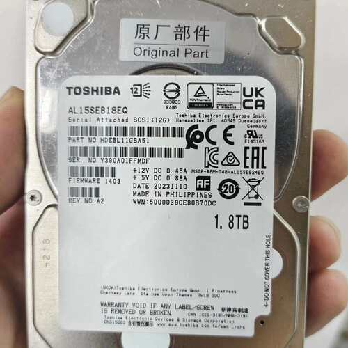 请议价-东芝 AL15SEB18EQ 1.8TB 2.5寸SAS企业