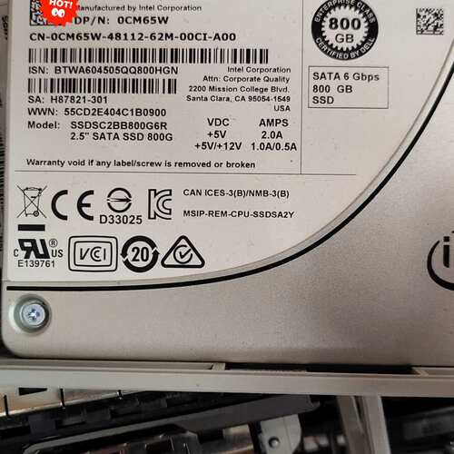 请议价-Intel英特尔 SSD DC S3510 800G DEl
