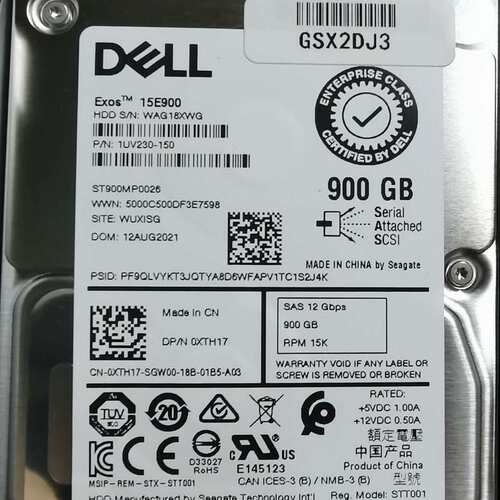 请议价-戴尔/Dell 900GSAS15K2.5英寸硬盘 0XTH