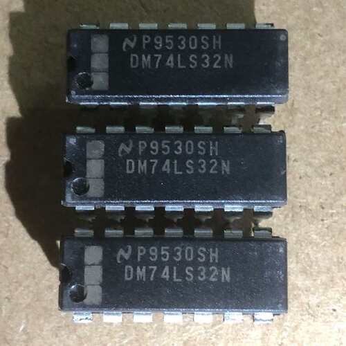 请议价-DM74LS32N,原装正品，现货库存25件，脚有一点点黑。