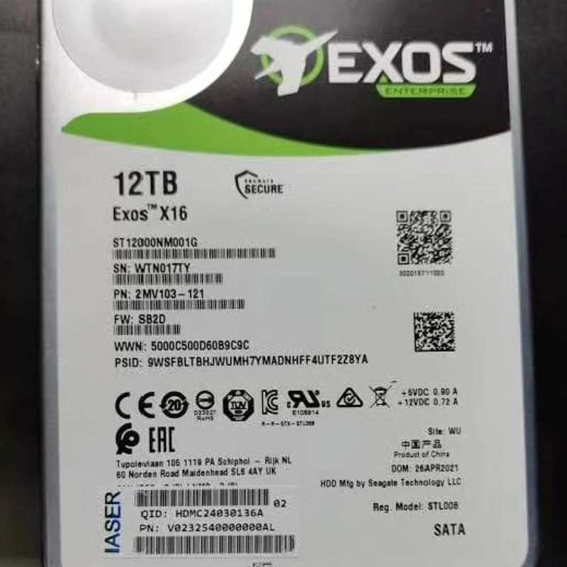 请议价-希捷 Exos X16 12TB企业级硬盘