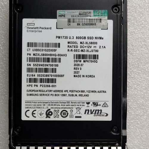 请议价-PM1735 U.3 800G SSD NVME
