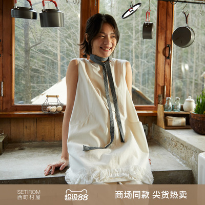 西町村屋韩系无袖连衣裙女装2026夏季新款简约风OP短裙XHBB10781