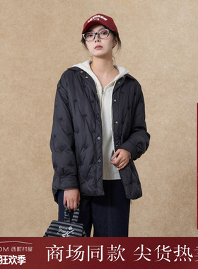 西町村屋极简风羽绒服女装2025冬季新款休闲感轻薄外套XHAD10523