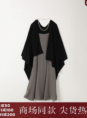 西町村屋气质慵懒感开衫女装秋季新款复古披肩式针织衫XH9C10138