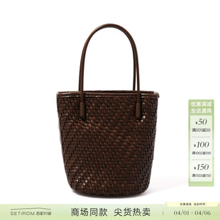 西町村屋复古编织单肩包女夏季 气质百搭简约包包XHAC60001 新款