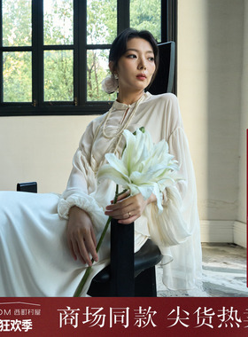西町村屋新中式捏褶内外套女2025秋季新款气质百搭套装XEAC10130