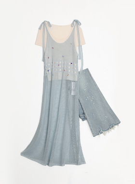 西町村屋外穿无袖背心女夏季新款休闲长款叠穿吊带上衣AB9222001