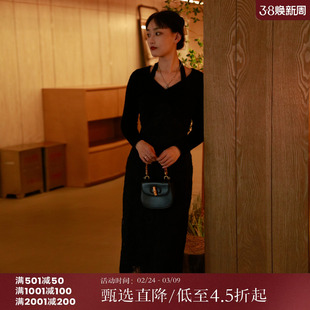 西町村屋气质感套装女装冬季新款蕾丝设计连衣裙内外套AD8602006