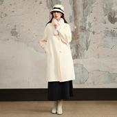 西町村屋气质款 氛围感羊毛大衣XHAD10263 新款 双面呢女装 2025冬季