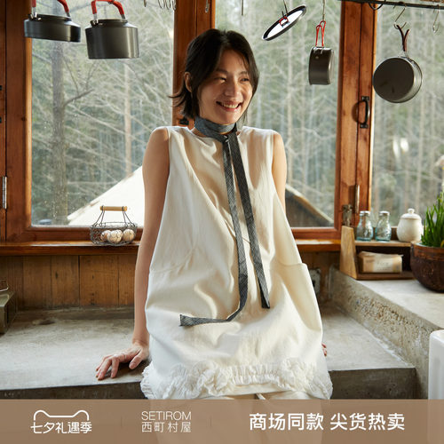 西町村屋韩系无袖连衣裙女装2026夏季新款简约风OP短裙XHBB10781
