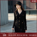 长裙AD8502022 小香风气质感修身 西町村屋针织连衣裙女装 秋冬新款