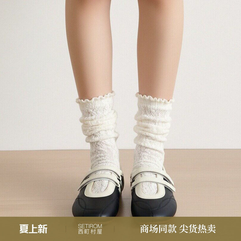 西町村屋休闲感平跟鞋子女新款个性浅口运动风芭蕾单鞋XABA20011