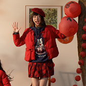 西町村屋新中式 90白鸭绒外套女冬新款 绣花羽绒服含包包CAAD10898