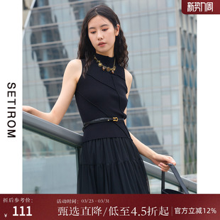 气质半高领无袖 西町村屋修身 新款 夏季 上衣HB9102005 针织背心女装