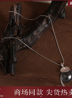 西町村屋设计感小众几何毛衣链