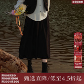 简约宽松百搭裤 西町村屋休闲文艺条纹裙裤 女秋冬新款 子XH9D10527