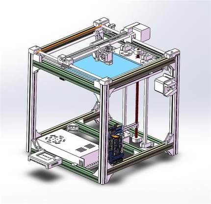 3D打印机图纸 Makerbot结构 铝合金框架DIY MB 含BOM表 组装教程