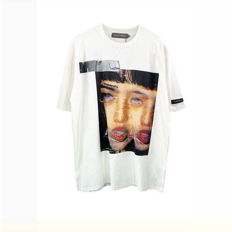 棱镜(Prism)  美式oversize独特人像设计半袖嘻哈高街潮流短袖T恤