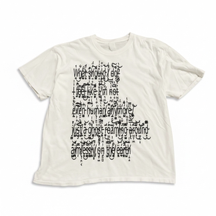 棱镜Prism 拼接文字亚文化oldschool男女款宽松极简风短袖t恤