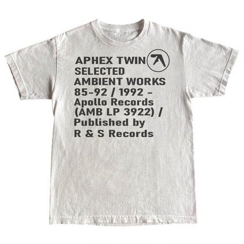 棱镜Prism 致敬电子音乐Aphex Twin的复古风格短袖T恤做旧质感