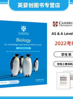 现货 2022年考试大纲版剑桥 Cambridge International AS & A Level Biology Coursebook 生物（书+在线资源）英文原版国际课程