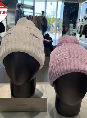 DESCENTE迪桑特2024冬运动休闲保暖刺绣联名针织帽D4433SKC12