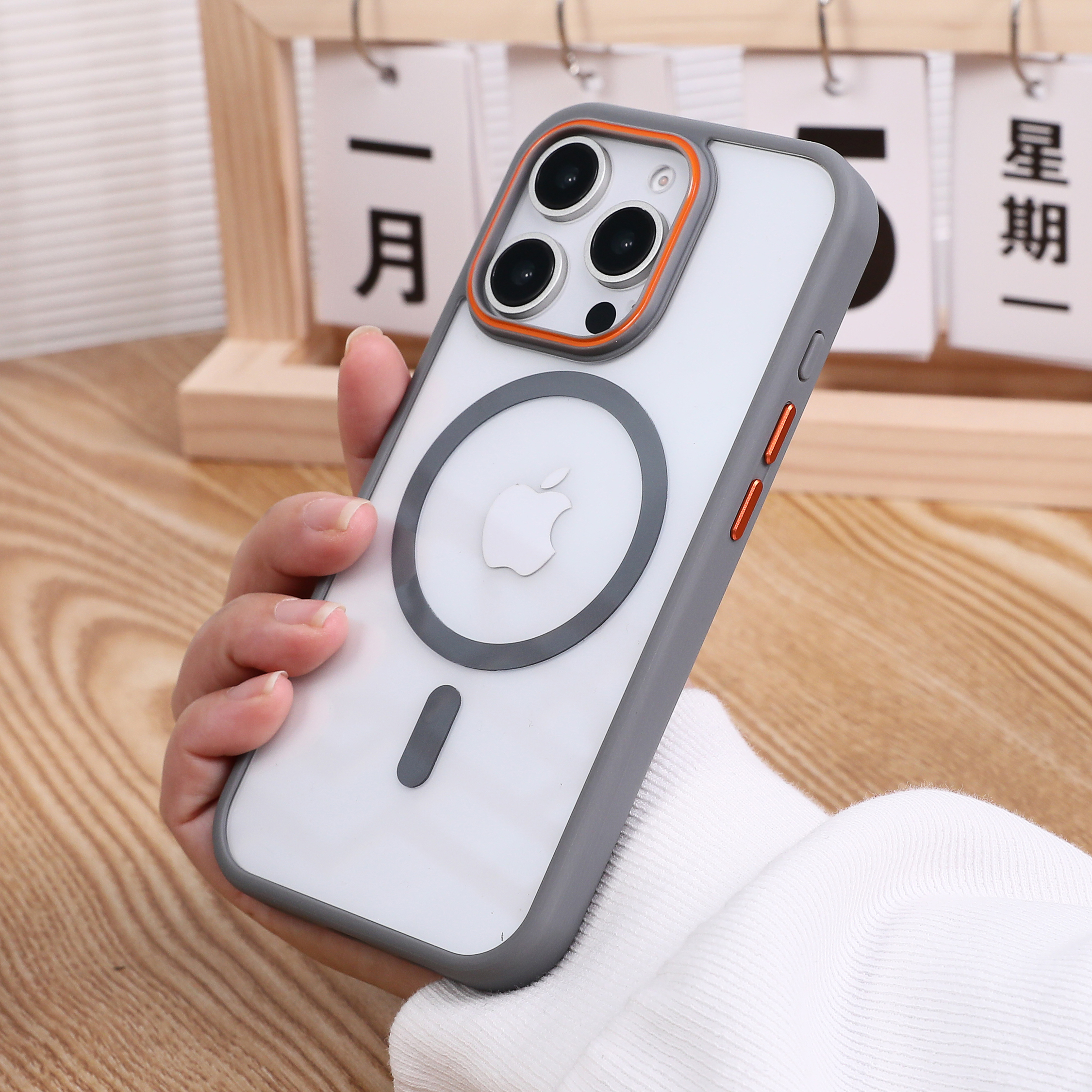 新款磁吸高透背板适用苹果16手机壳iPhone15Promax高级感14防摔套13强磁吸附12简约大孔镜头Pro钛灰11P沙漠金