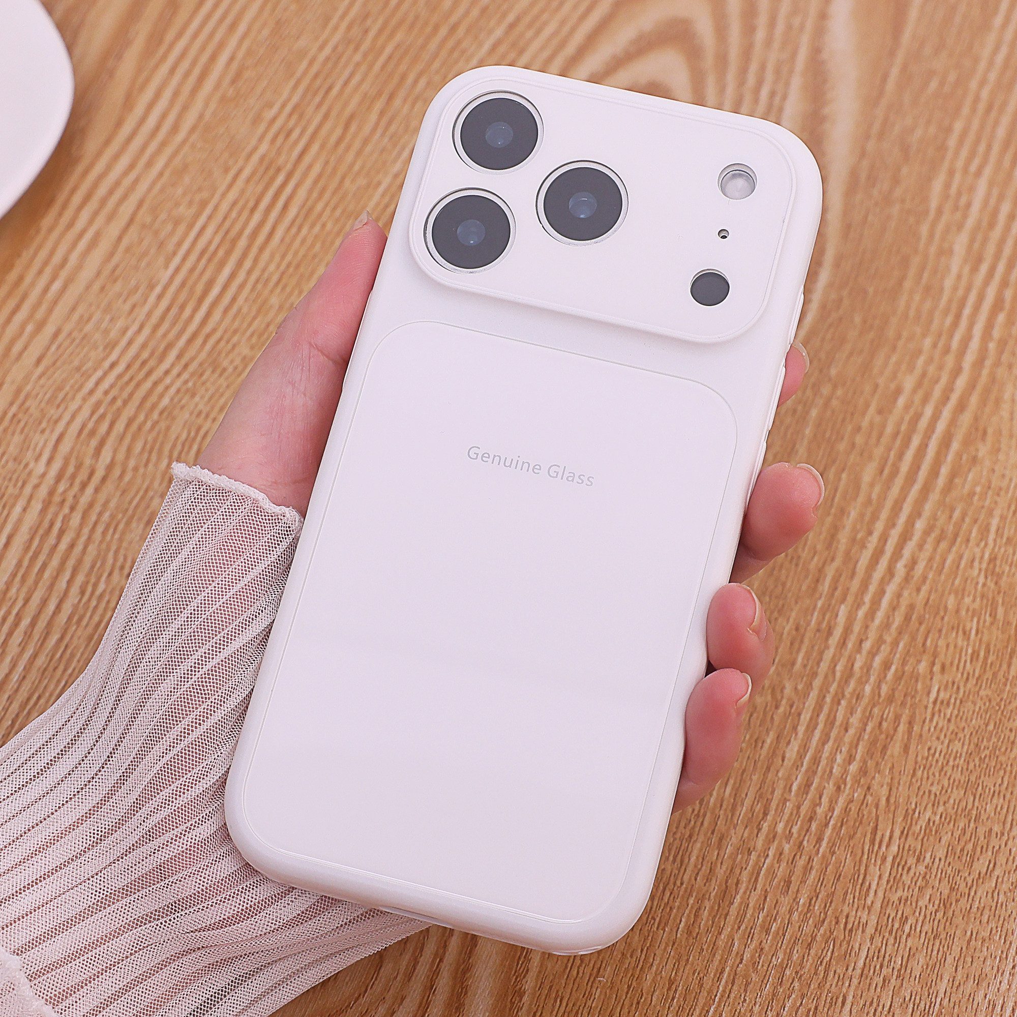 适用苹果17promax手机壳iPhone16大视窗玻璃壳15带一体镜头膜14pro简约16plus纯色13p小众12新款11防尘手机套