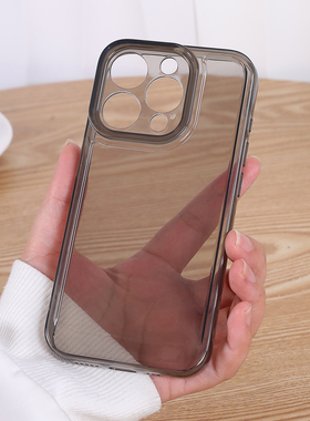 适用iphone15promax手机壳17Pro苹果16透明13硅胶14Pro防摔套12全包镜头mini新款11简约plus透黑xs太空软壳xr