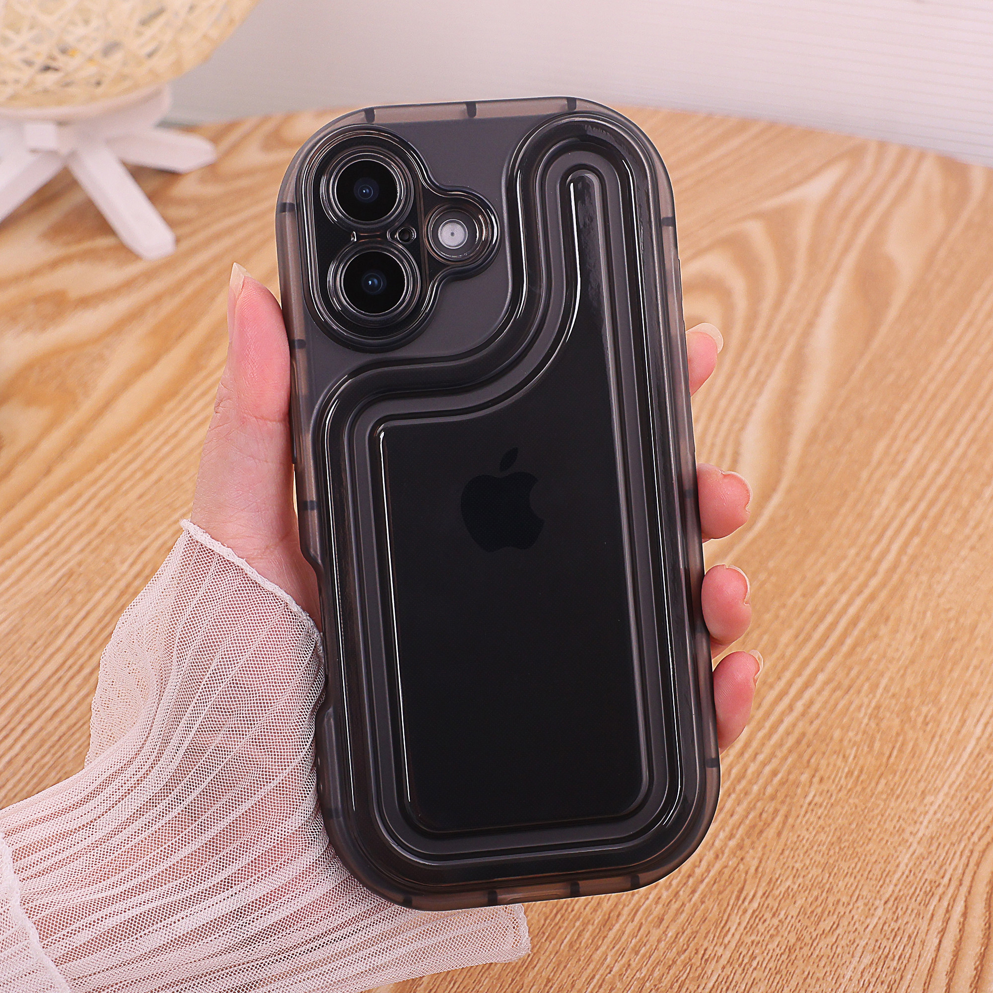 加厚气垫透明气囊适用苹果17promax手机壳新款iPhone16硅胶15Pro防摔14全包plus高级感13透黑12软壳11简约AIR